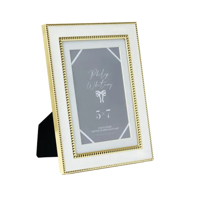 Godinger Bellamina billedramme 13x18 hvid guld