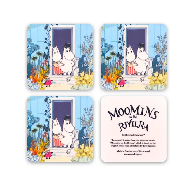 Opto Design Moomin Riviera Doorstep bordskånere 4-pak birk