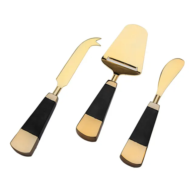 Godinger Nero D'Oro Cheese Tool Set ostesæt 4 dele sort guld