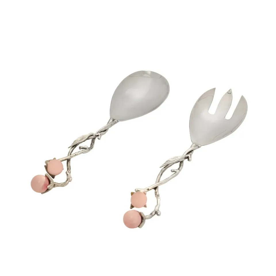 Godinger Hyaline Pink salatbestik 2 dele stål