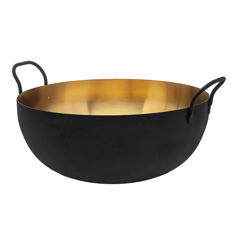 Godinger Encalmo salatskål sort/guld stor