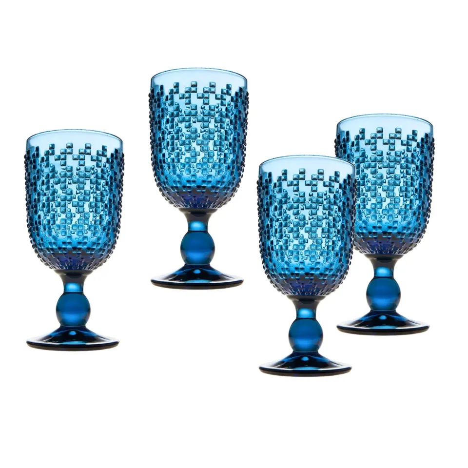 Godinger Alba vinglas pokalglas blå 4 stk 8 oz