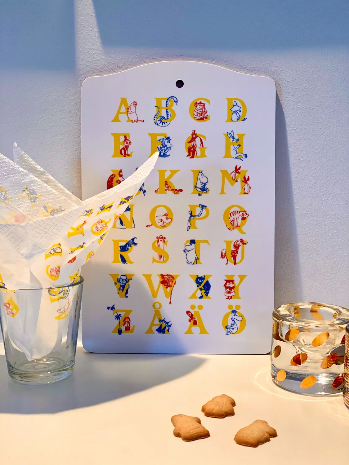 Opto Design Moomin ABC skærebræt 30x20 cm træ