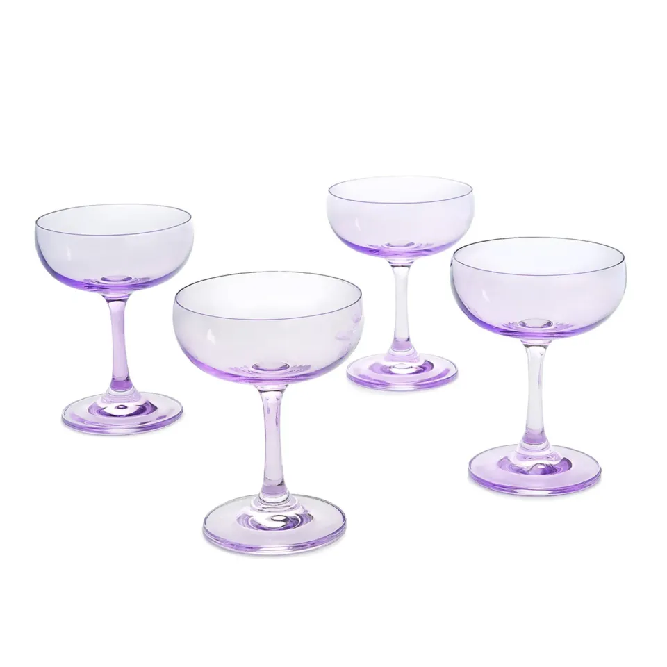 Godinger Veneto champagnecoupe lilla sæt med 4 krystal