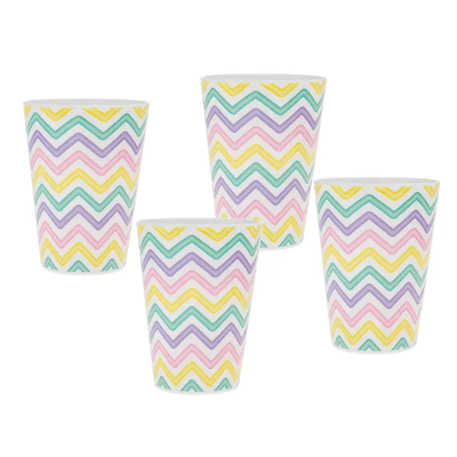 Godinger Zig Zag tumbler 4 stk melamin farvet
