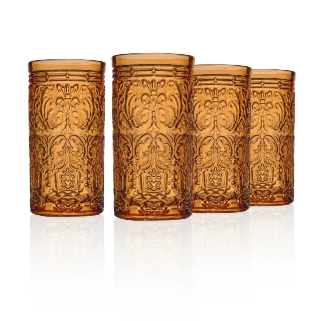 Godinger Jax highball glas 4 stk orange 14 oz