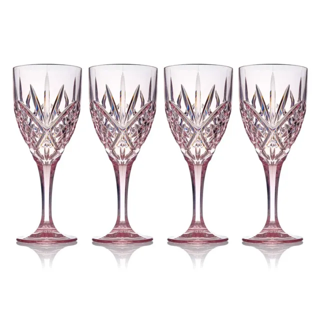 Godinger Dublin pokalglas blush akryl sæt med 4