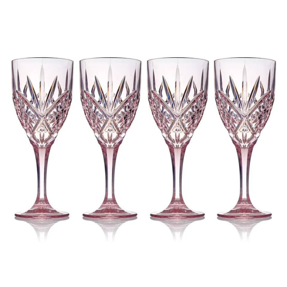 Godinger Dublin pokalglas blush akryl sæt med 4