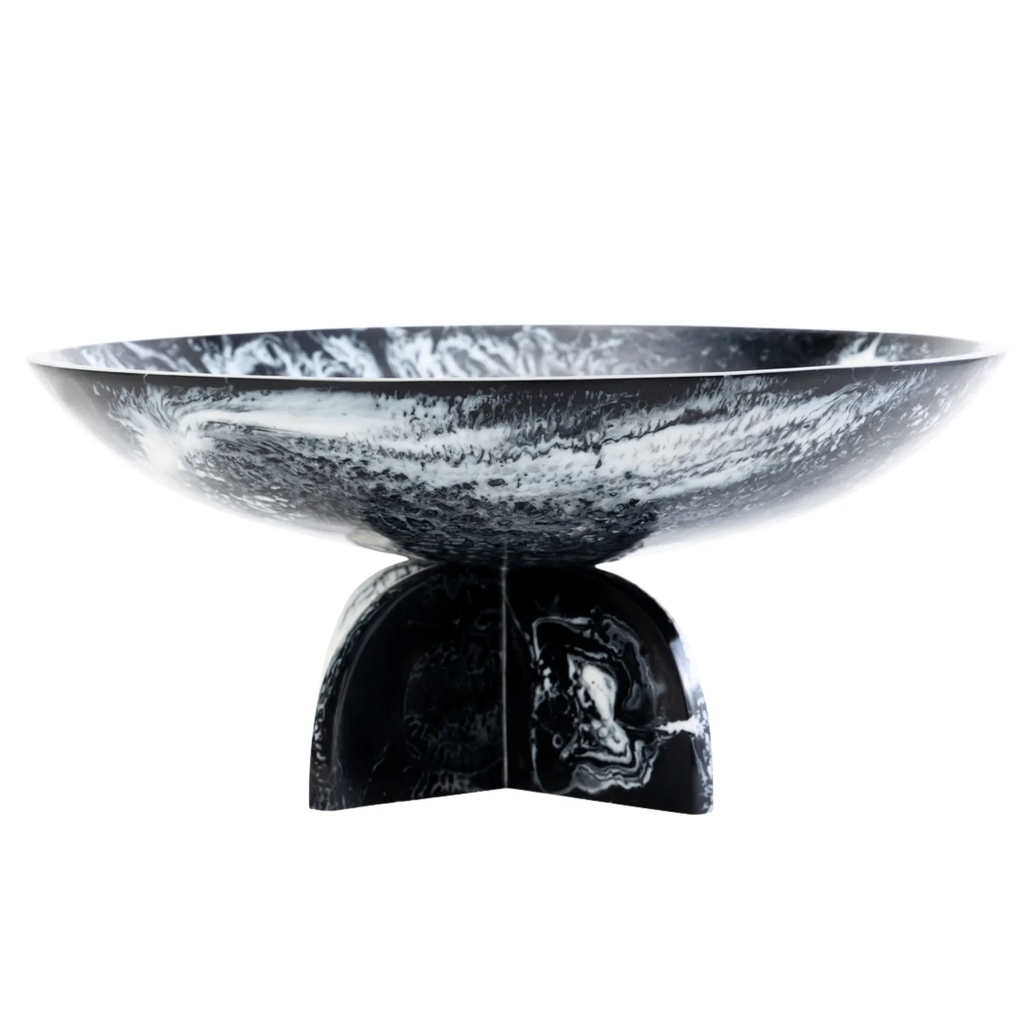 Godinger Lucente frugtskal sort hvid resin