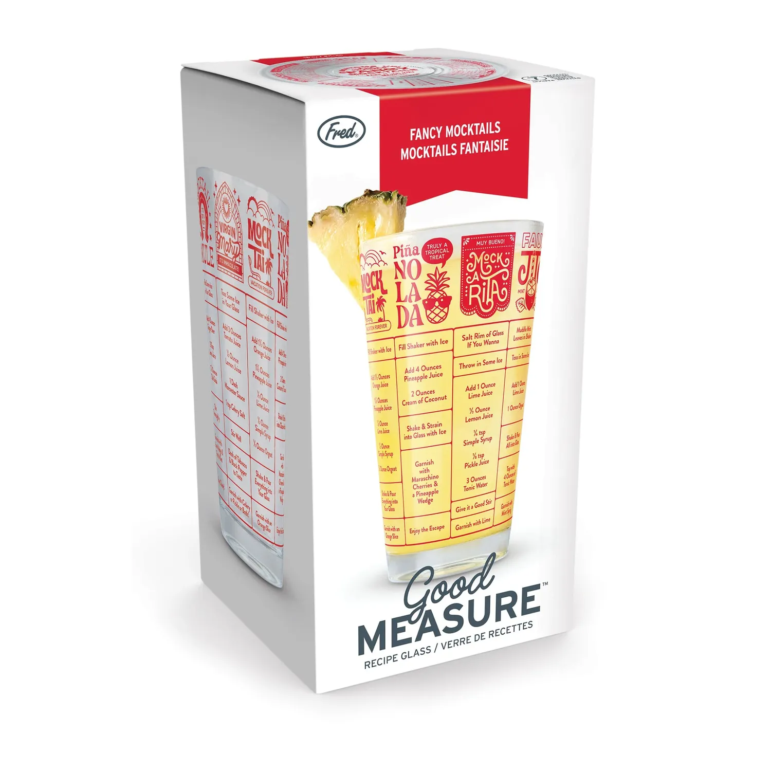 Fred Good Measure Mocktails måleglas 16 oz opskrift