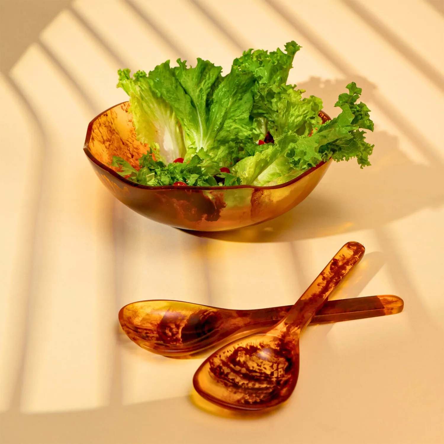 Godinger Lucente Tortoise Shell salatskål resin