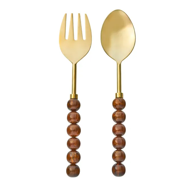 Godinger Rathlin Caramel salatbestik 2 dele resin