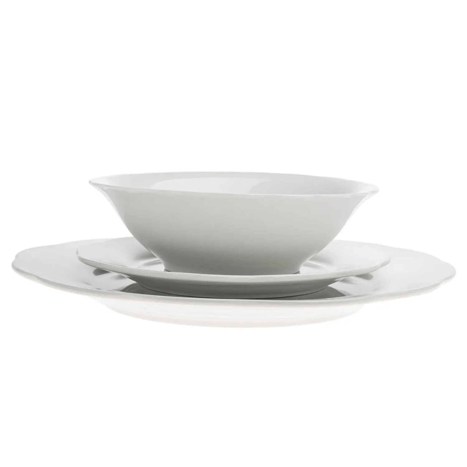 Godinger Inglenook 16 dele stel hvid porcelæn