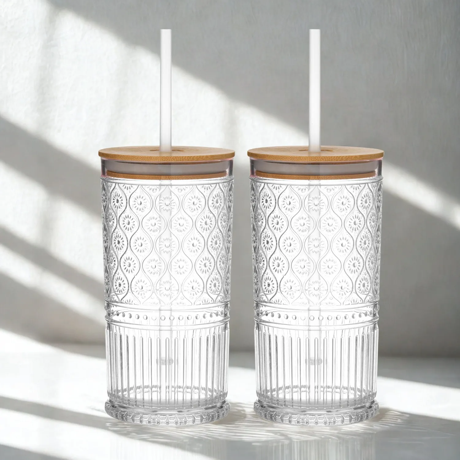 Godinger Claro tumbler klar 2 stk med låg