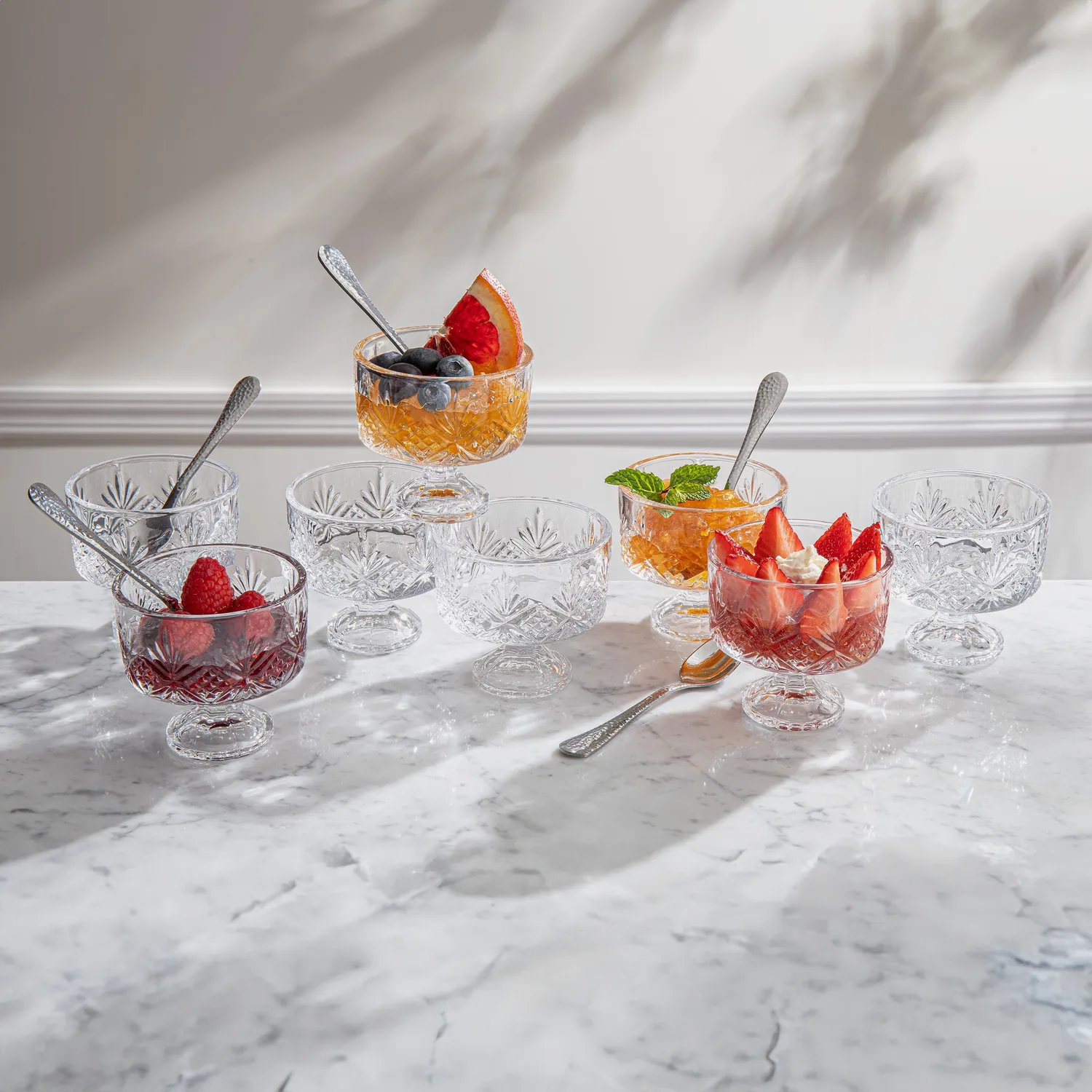 Godinger Dublin trifle sæt 16 dele krystal dessertskåle