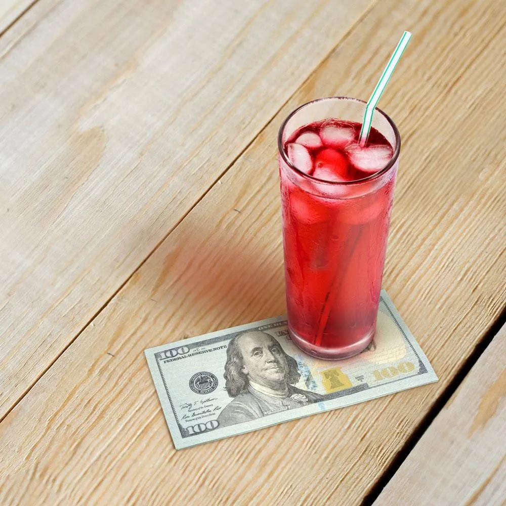 Fred Filthy Rich cocktailservietter dollars 12 stk