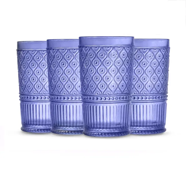 Godinger Claro glas highball blå 4 stk