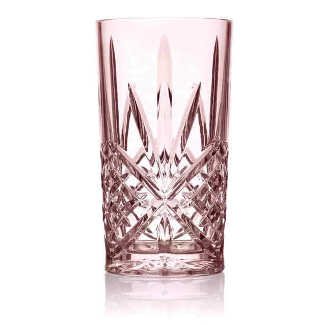 Godinger Dublin Blush Highball glas akryl rosa