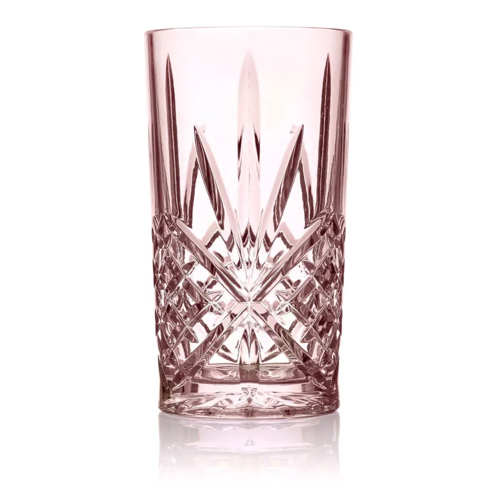Godinger Dublin Blush Highball glas akryl rosa