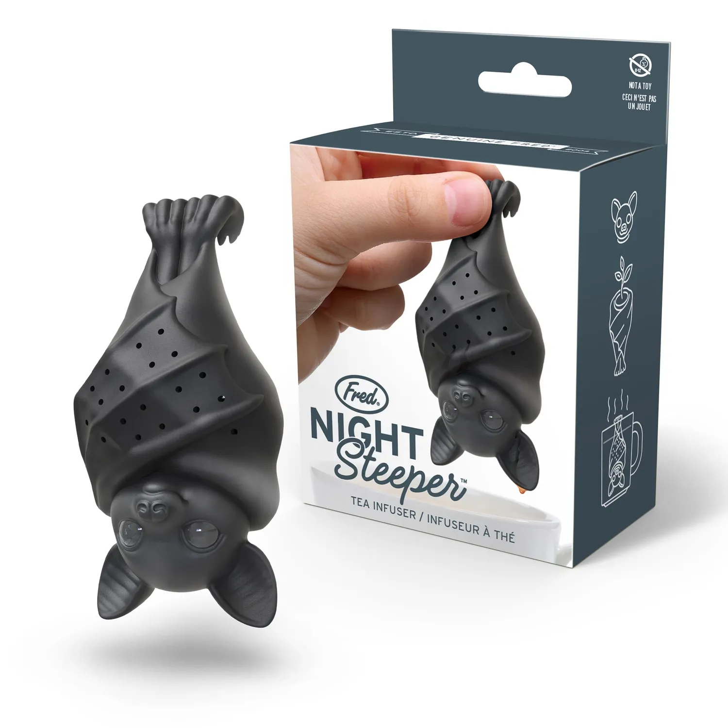 Fred & Friends Night Steeper flagermus teinfuser silikone