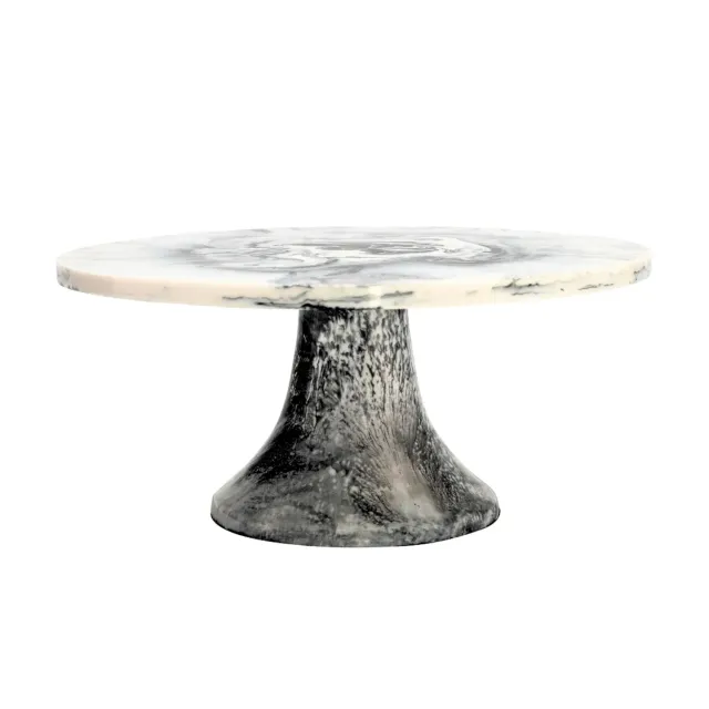 Godinger Lucente kagestativ sort-hvid resin 31 cm