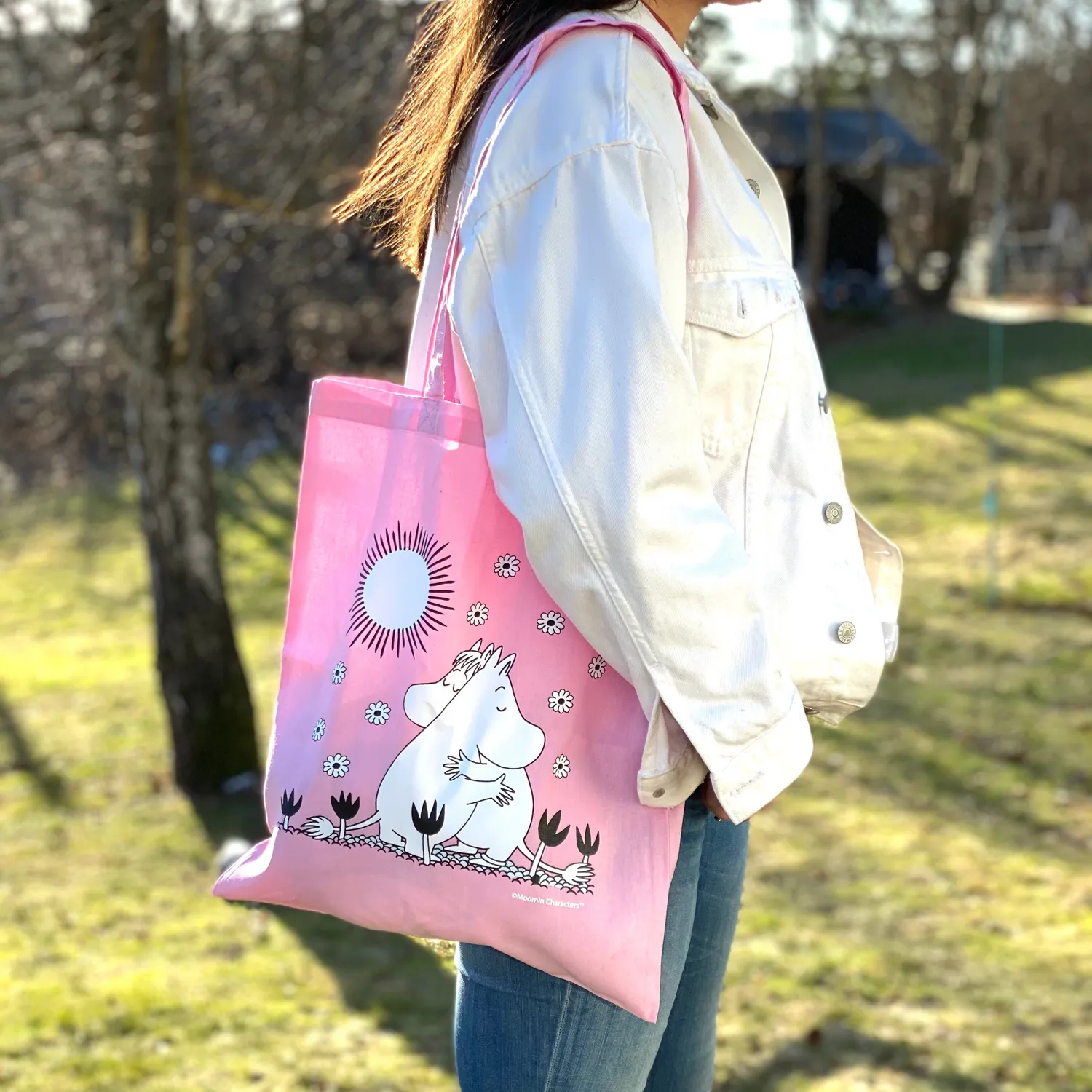 Opto Design Moomin Hug Pink mulepose 39x39 cm bomuld