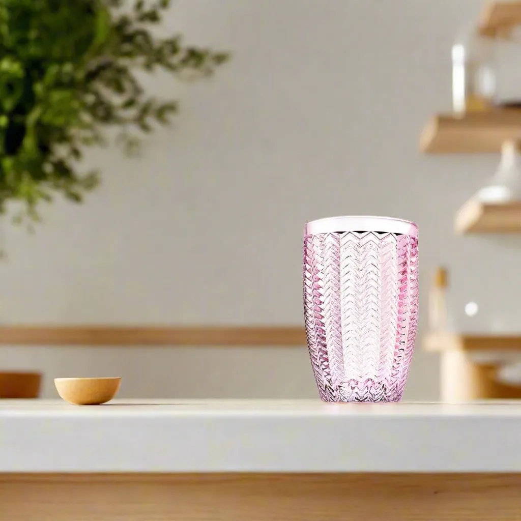 Godinger Twill highballglas rosa krystal 4 dele