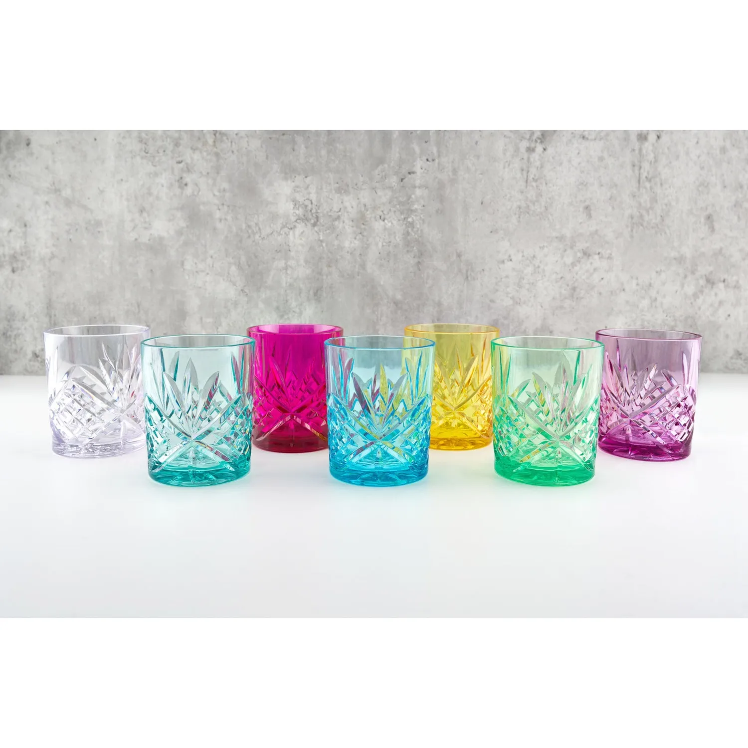 Godinger Dublin Double Old Fashioned akrylglas gul 4 stk