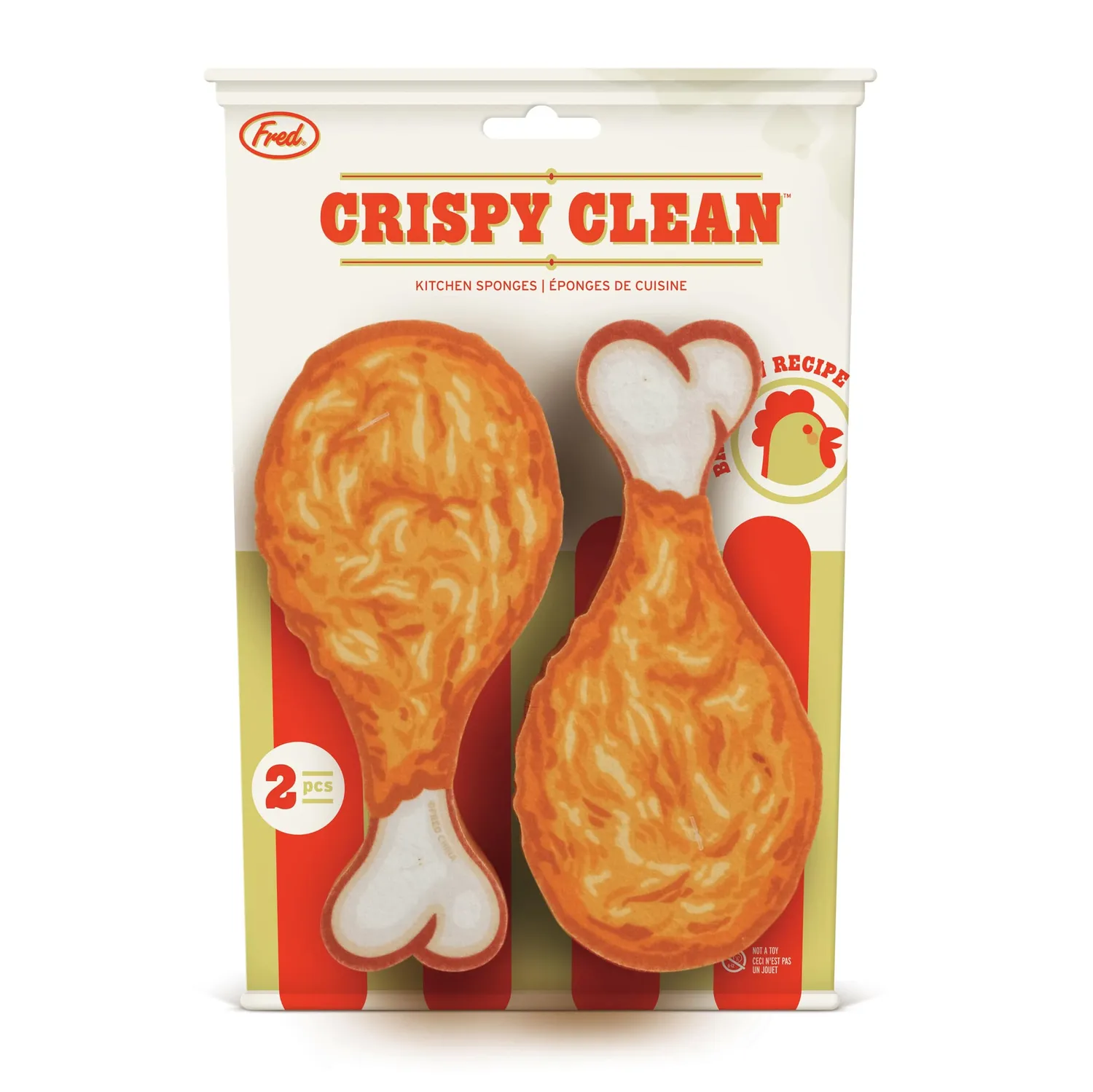 Fred & Friends Crispy Clean køkkensvamp 2 stk kylling