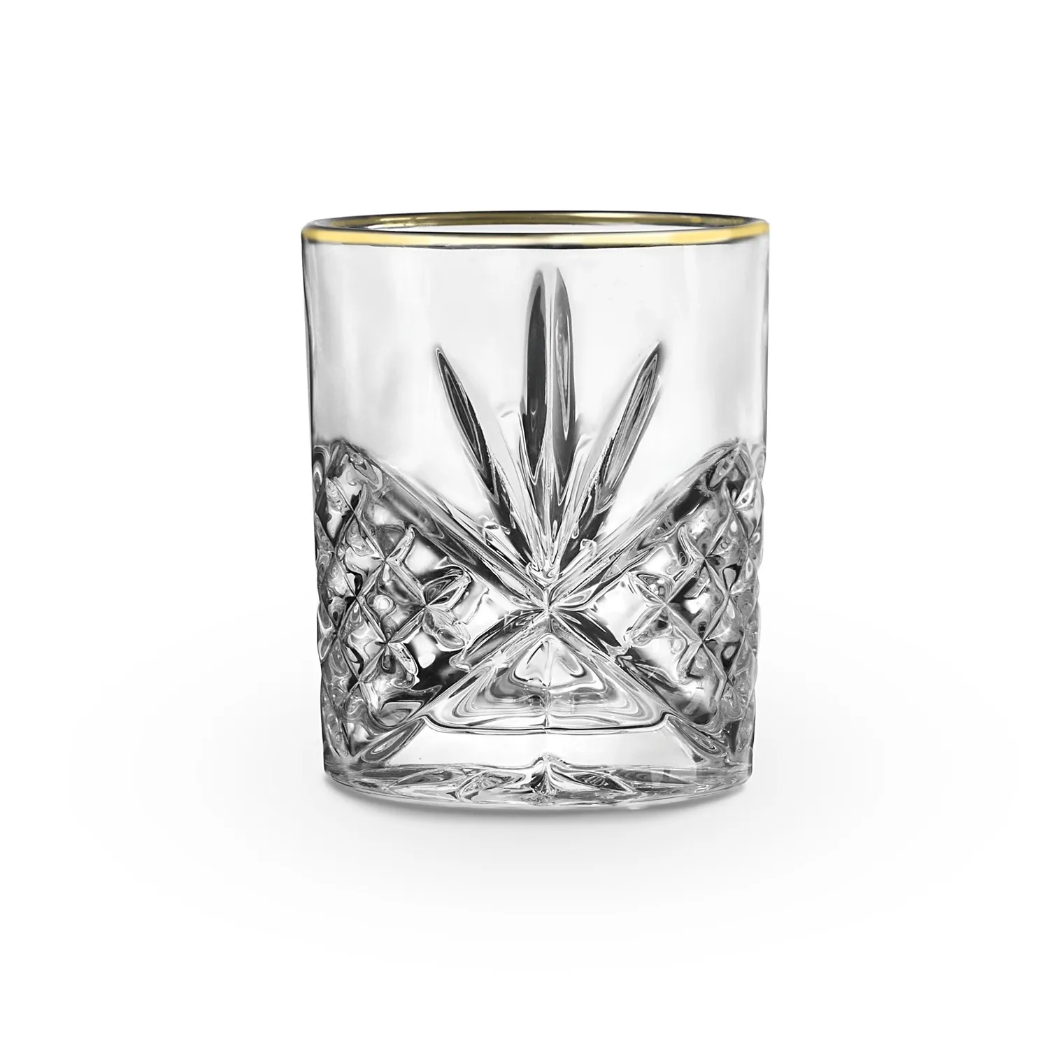 Godinger Dublin Gold Rim whiskyglas 4 stk guld