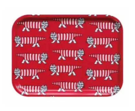 Opto Design Mikey Pattern Red bakke 36x28 cm birk