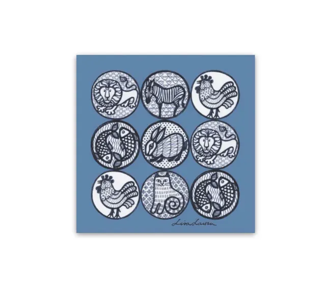 Opto Design Nina Blue servietter 33x33 cm 20 stk