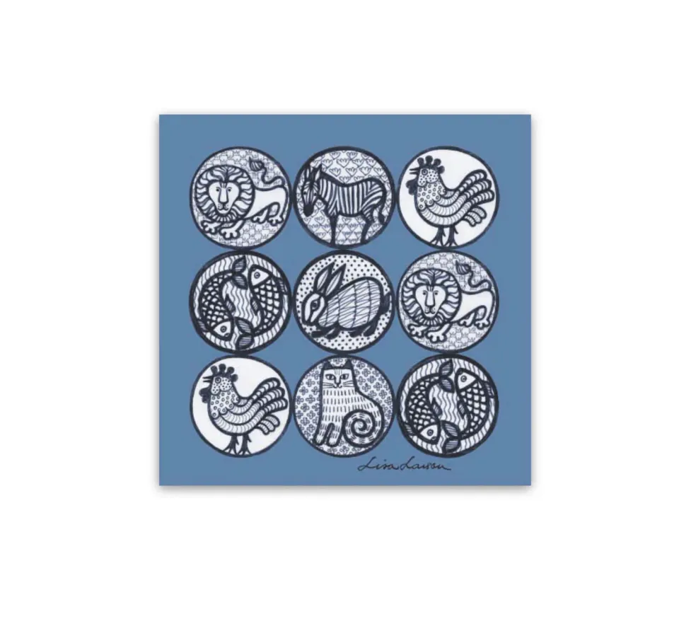 Opto Design Nina Blue servietter 33x33 cm 20 stk