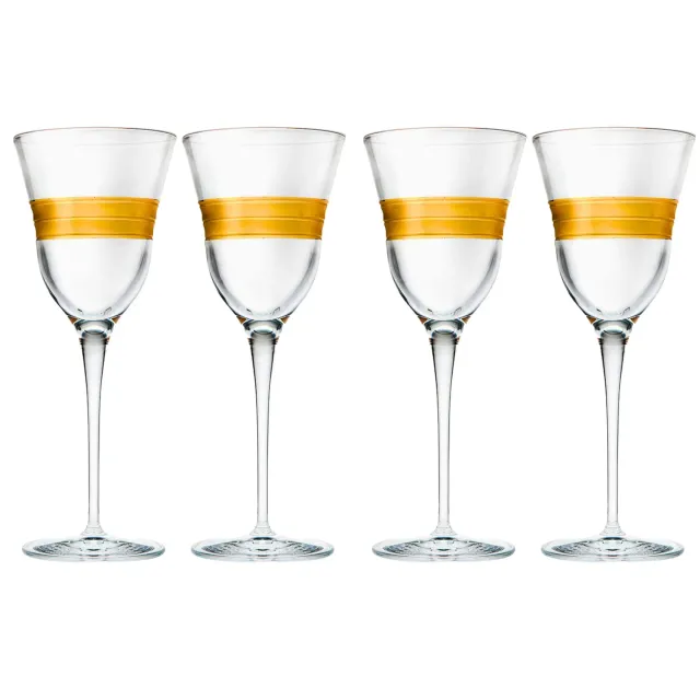 Godinger Abruzzo vinglas 4 stk klar guld 29 cl