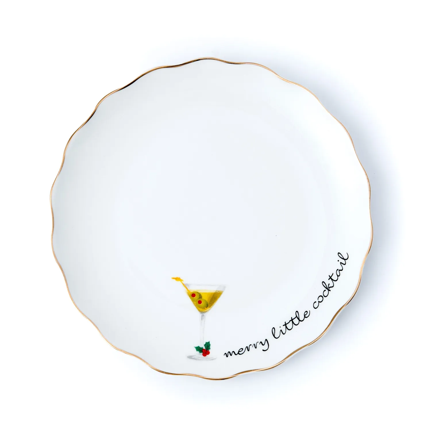 Godinger Holiday Cheers forretstallerken 6 stk porcelæn
