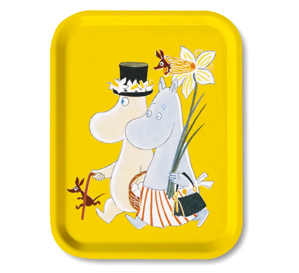 Opto Design Moomin Easter Yellow bakke 27x20 cm birk gul