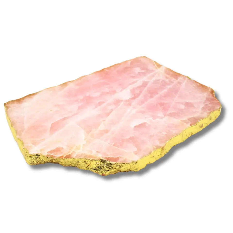 Godinger Rose Quartz serveringsbræt guld 14"