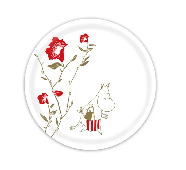 Opto Design Moominmama Flower rund bakke Ø31 cm rød