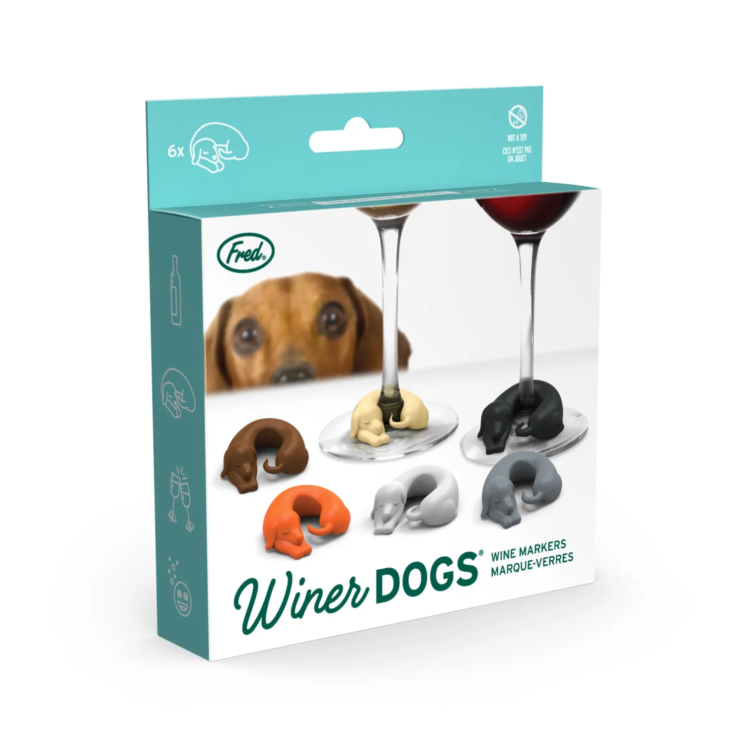 Fred Winer Dogs vinsæt 3 dele gravhund silikone