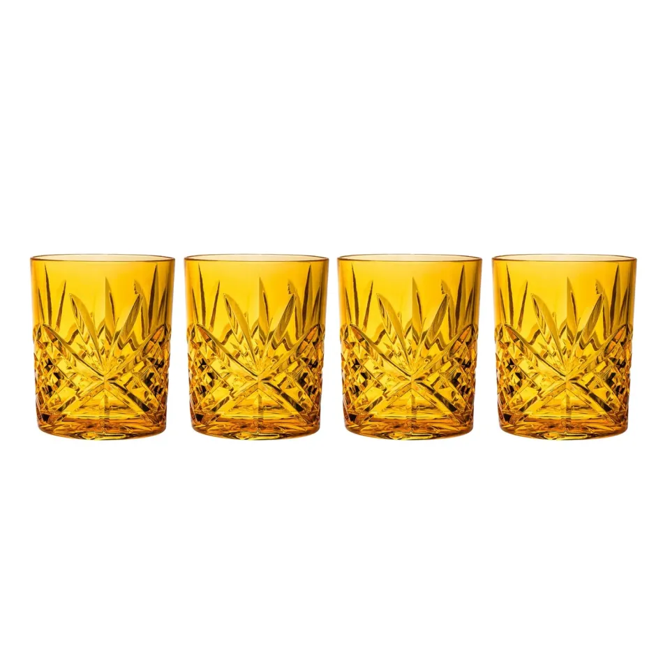 Godinger Dublin Double Old Fashioned akrylglas gul 4 stk