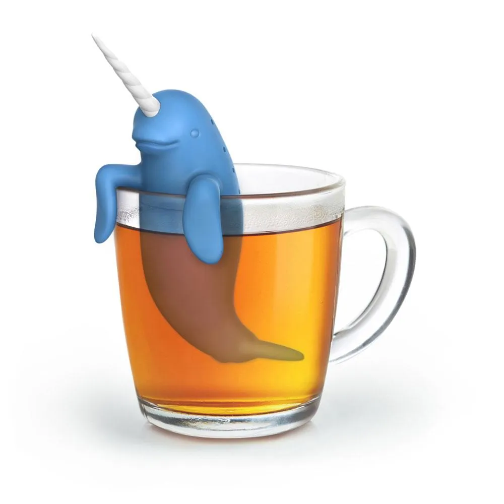 Fred Spiked Tea narhval teinfuser blå silikone