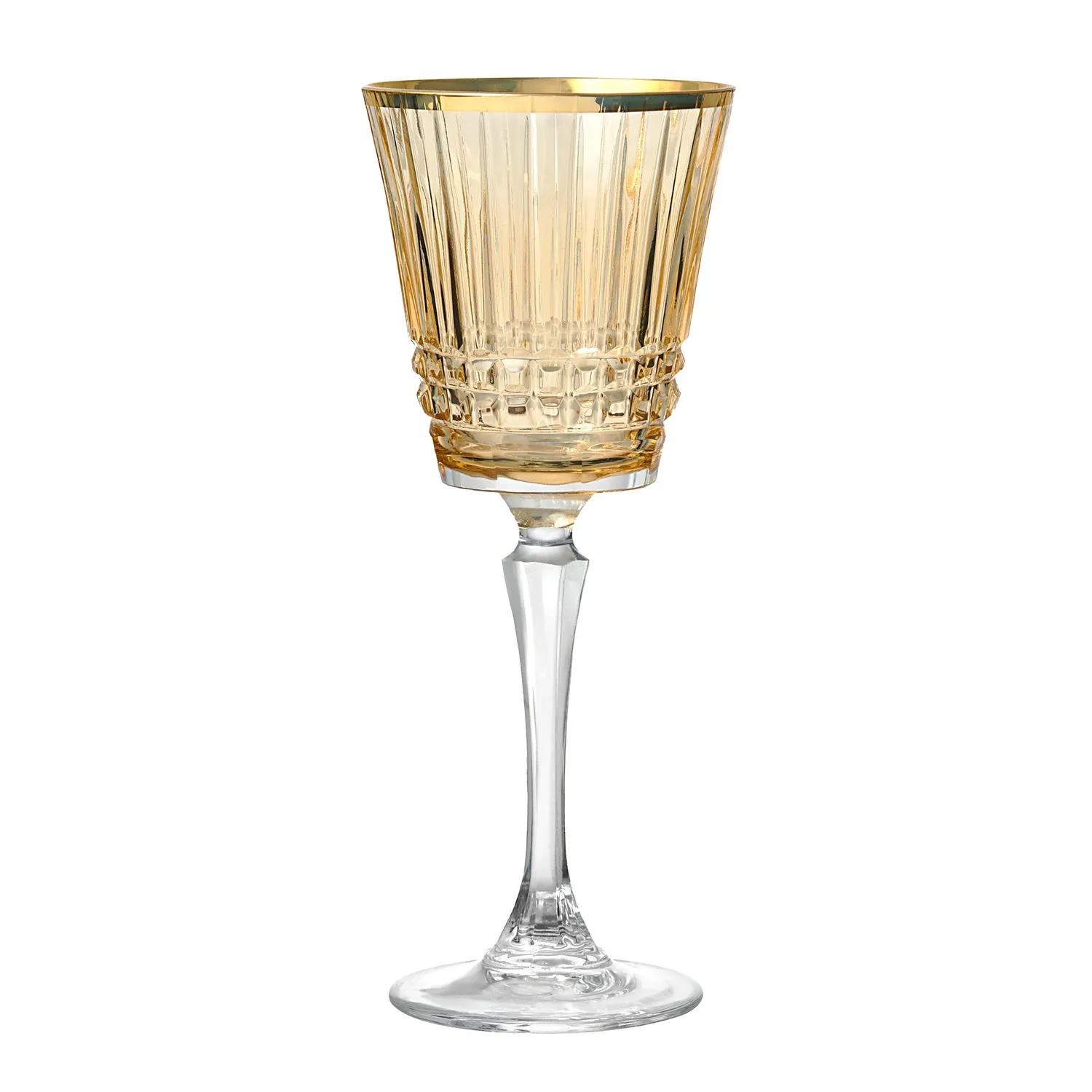 Godinger Cristine Hvidvinsglas 4 stk rav guldkant