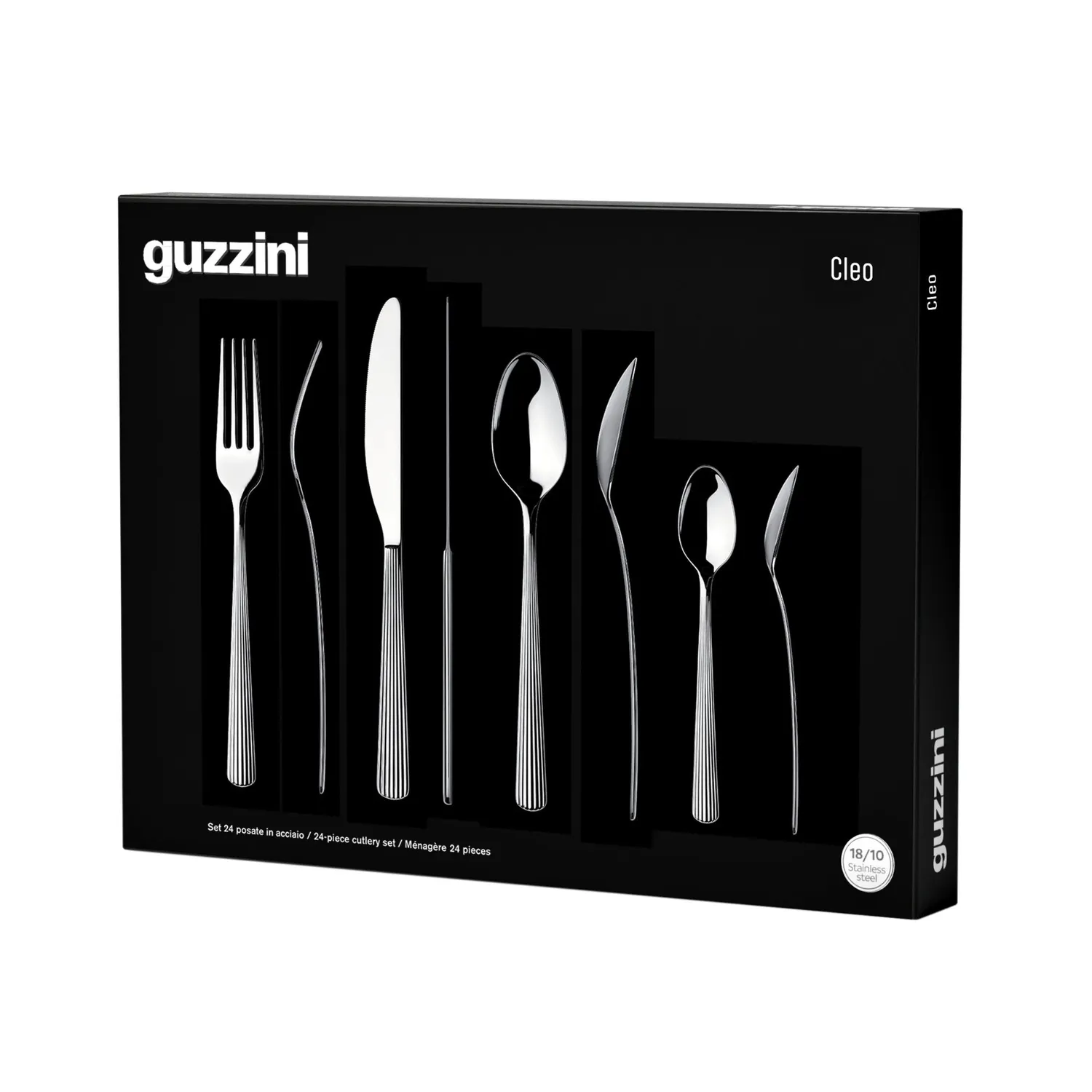 Guzzini Cleo bestiksæt 24 dele stål