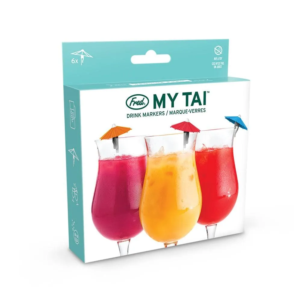 Fred My Tai drink markers paraplyer 6 stk