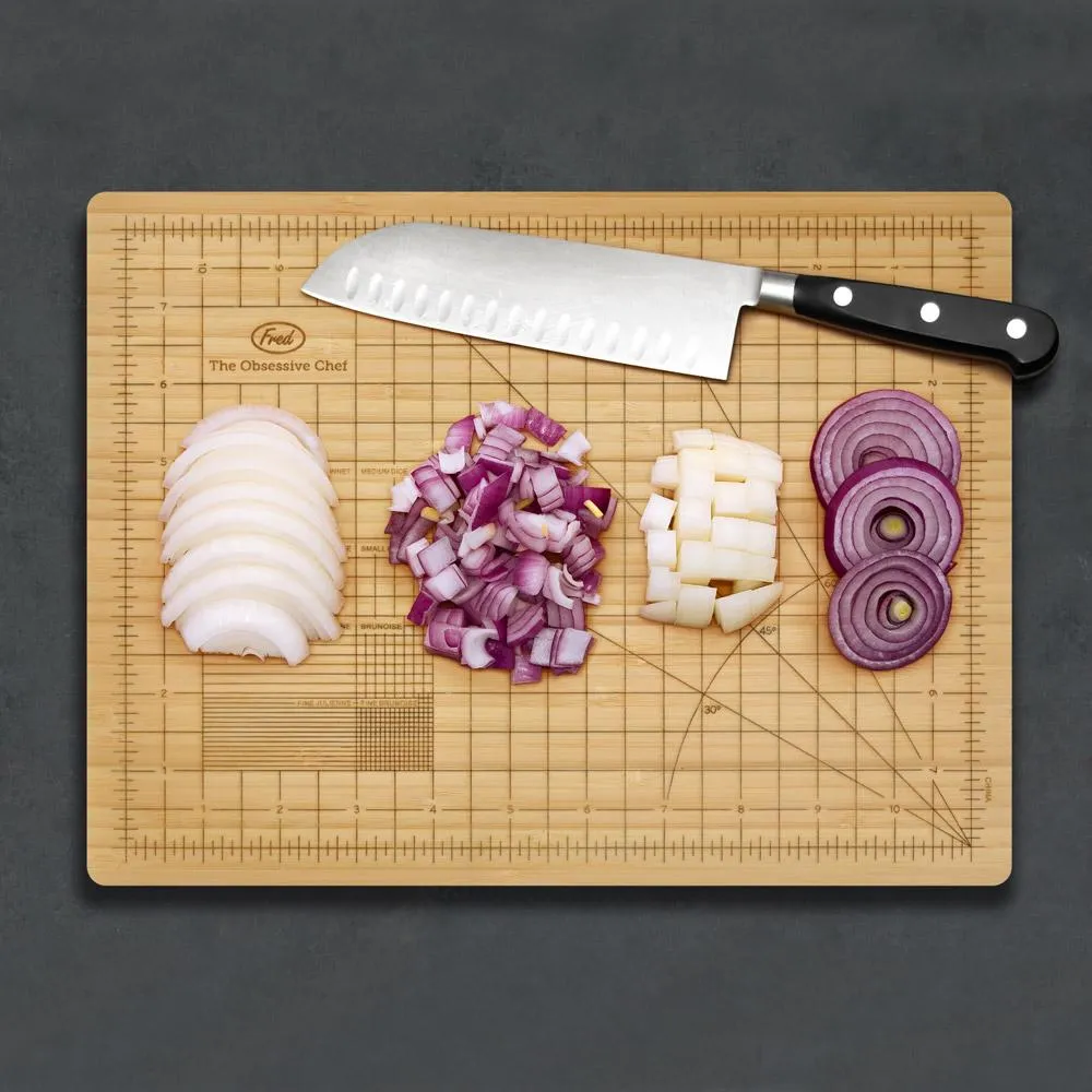 Fred Obsessive Chef skærebræt bambus 23x30 cm mål