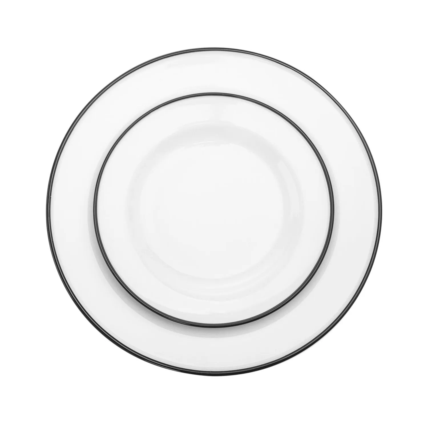 Godinger Bistro spisestel 16 dele sort kant 4 pers