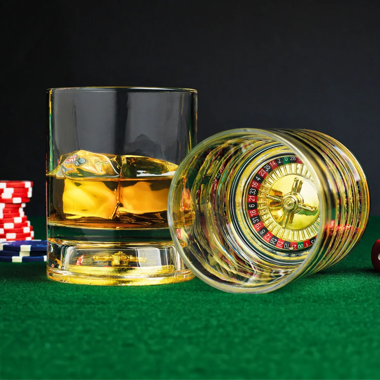 Godinger Roulette Double Old Fashion whiskyglas 2 stk krystal