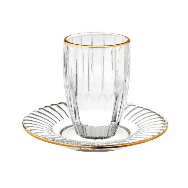 Godinger Pleat Kiddush sæt guld krystal 5,5 oz