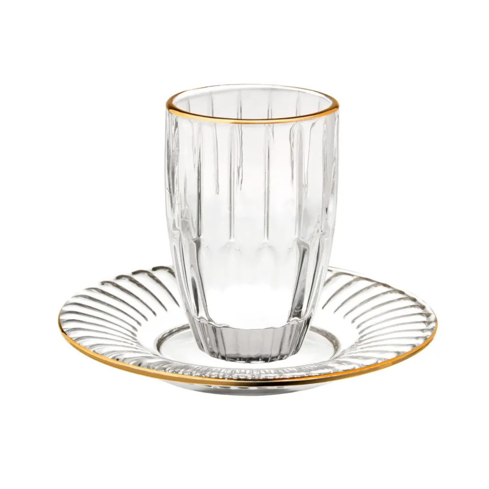 Godinger Pleat Kiddush sæt guld krystal 5,5 oz