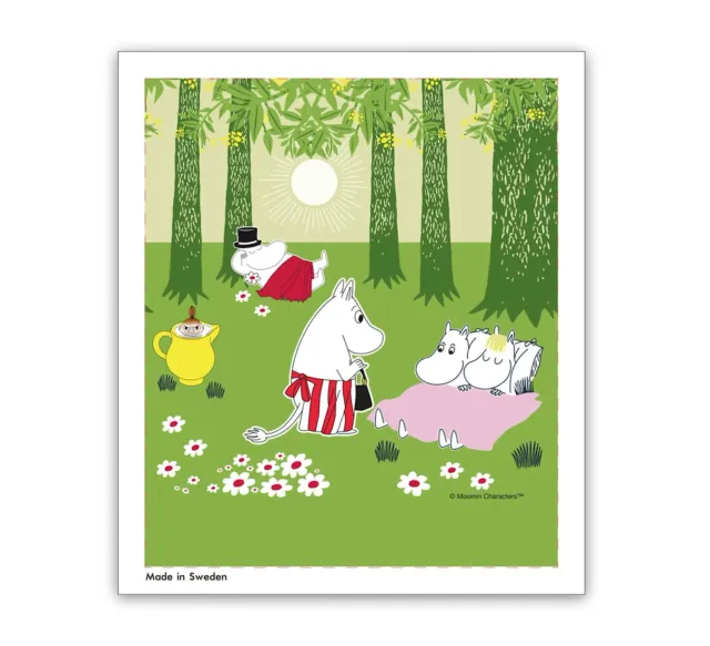 Opto Design Moomin Summer karklud grøn 17x14,5 cm cellulose
